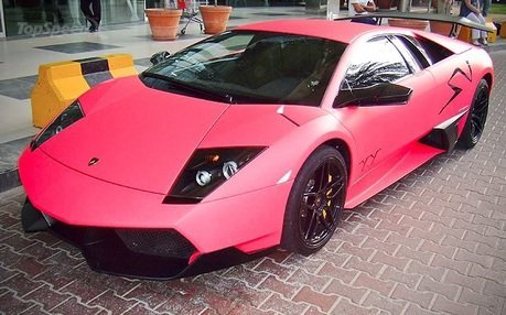  I would totally rock this pink Lamborghini Murcielago LP6704 SV 